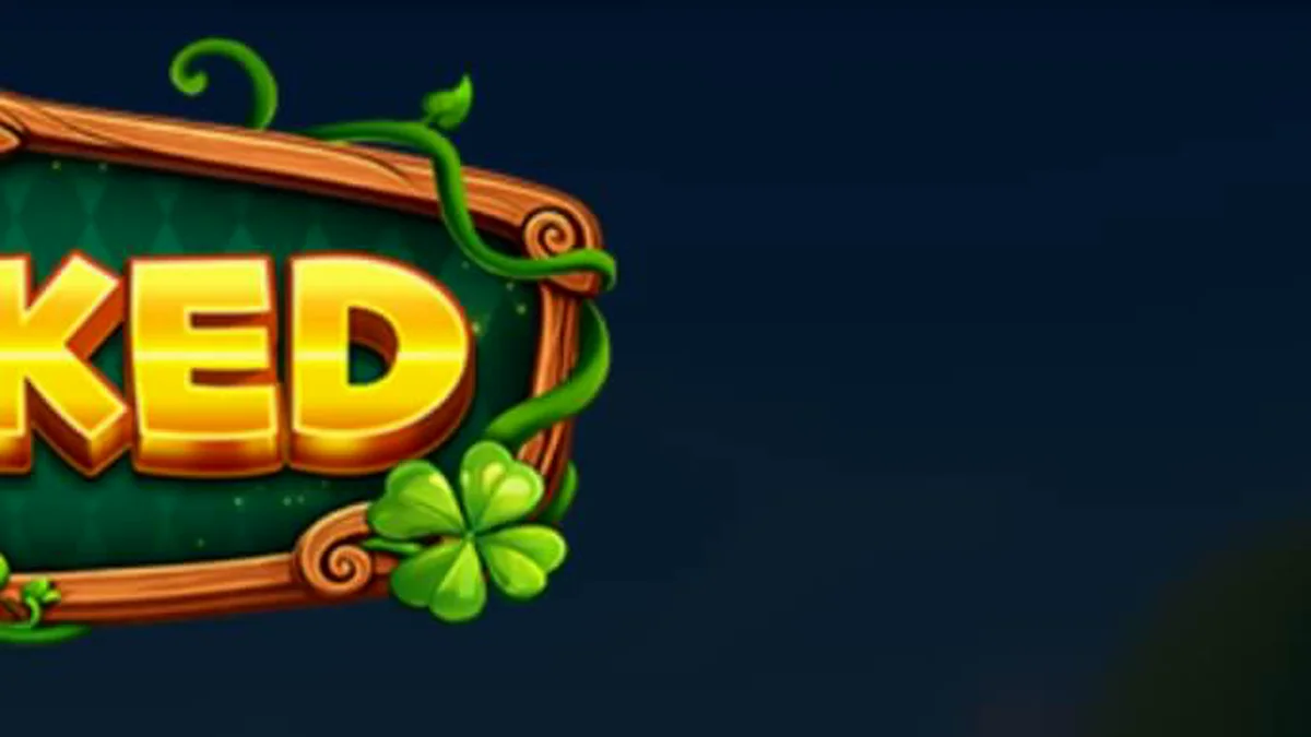 Tampilan visual slot Lucked dengan tema Irlandia yang cerah dan grid yang berkembang.